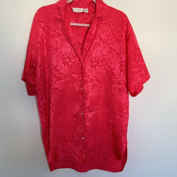 Vintage Victoria’s Secret Gold Label Nightie and Kimono Style Robe Set - Red - Picture 2 of 11